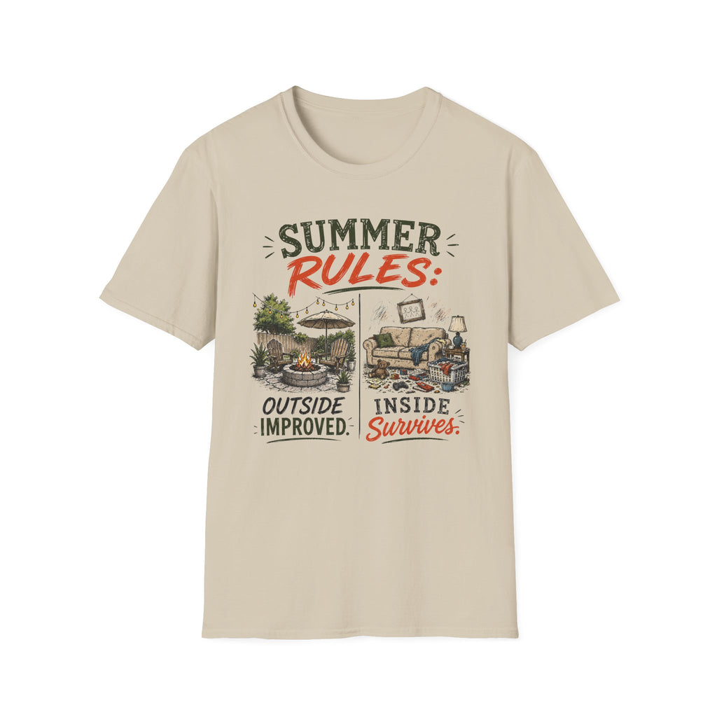 Summer Rules Outside Improved. Inside Survives. T-shirt