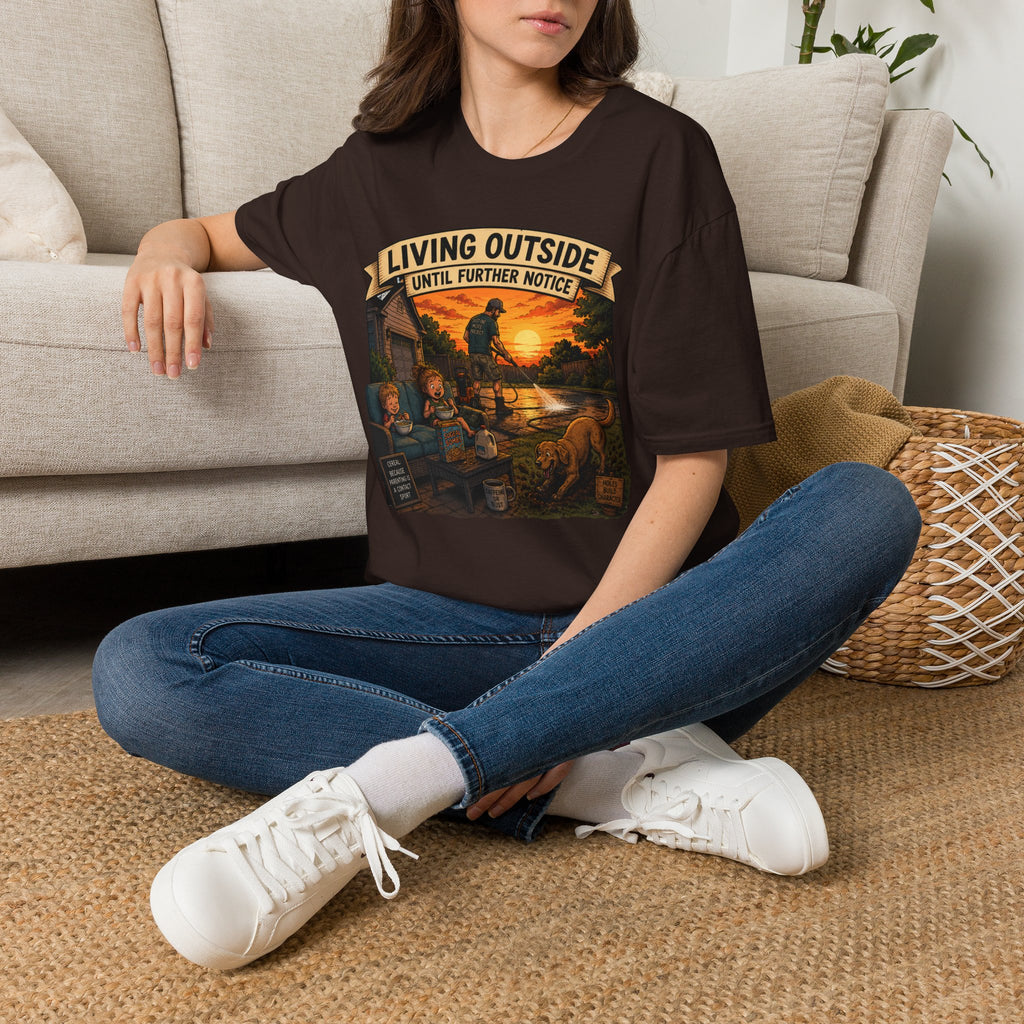 Living Outside Until Furter Notice. T-Shirt