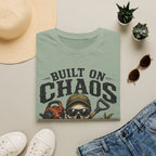 Built On Chaos. Landscaping Division. Operating On Caffeine and Bad Knees Since Sunrise. T-Shirt