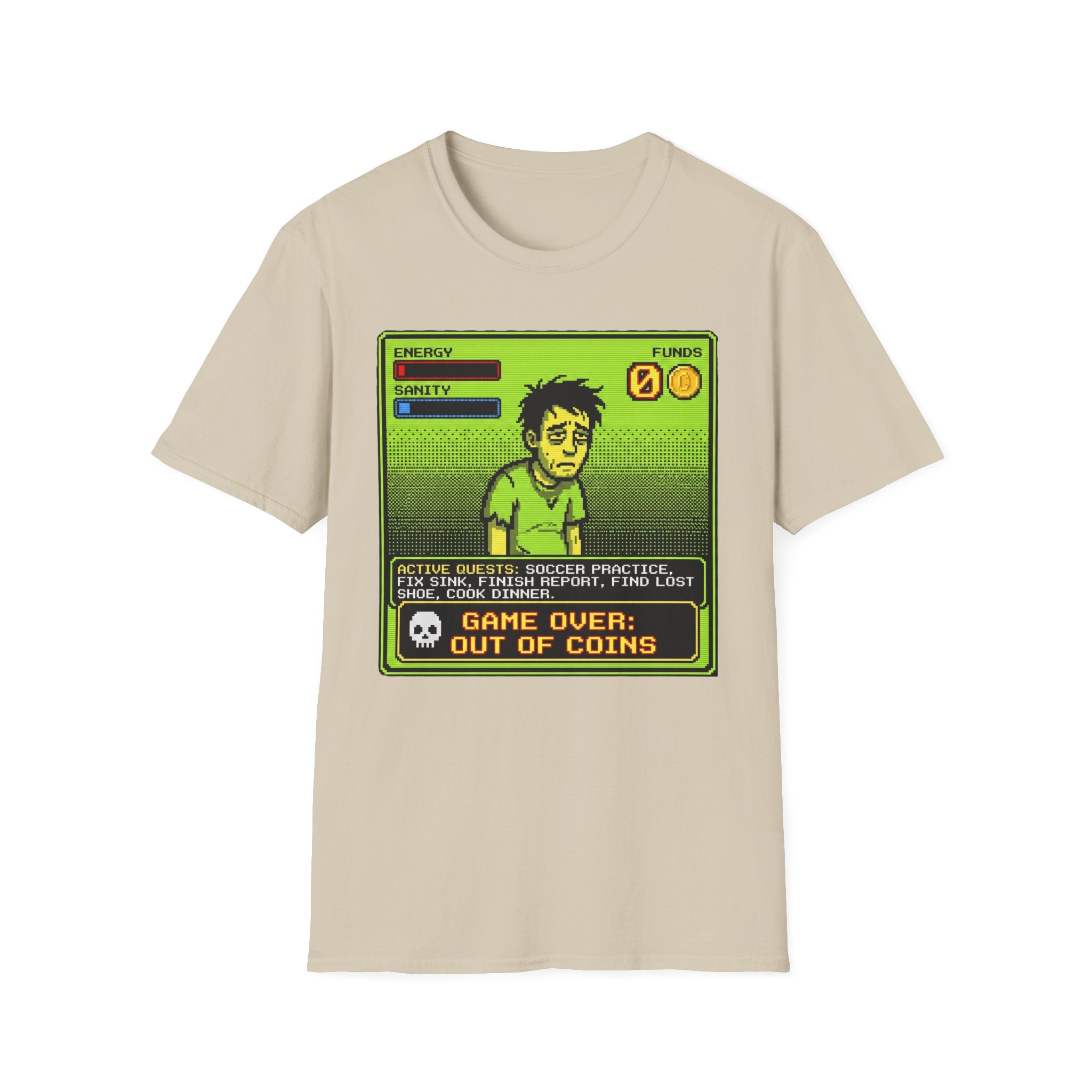 Game Over. Out of Coins T-Shirt