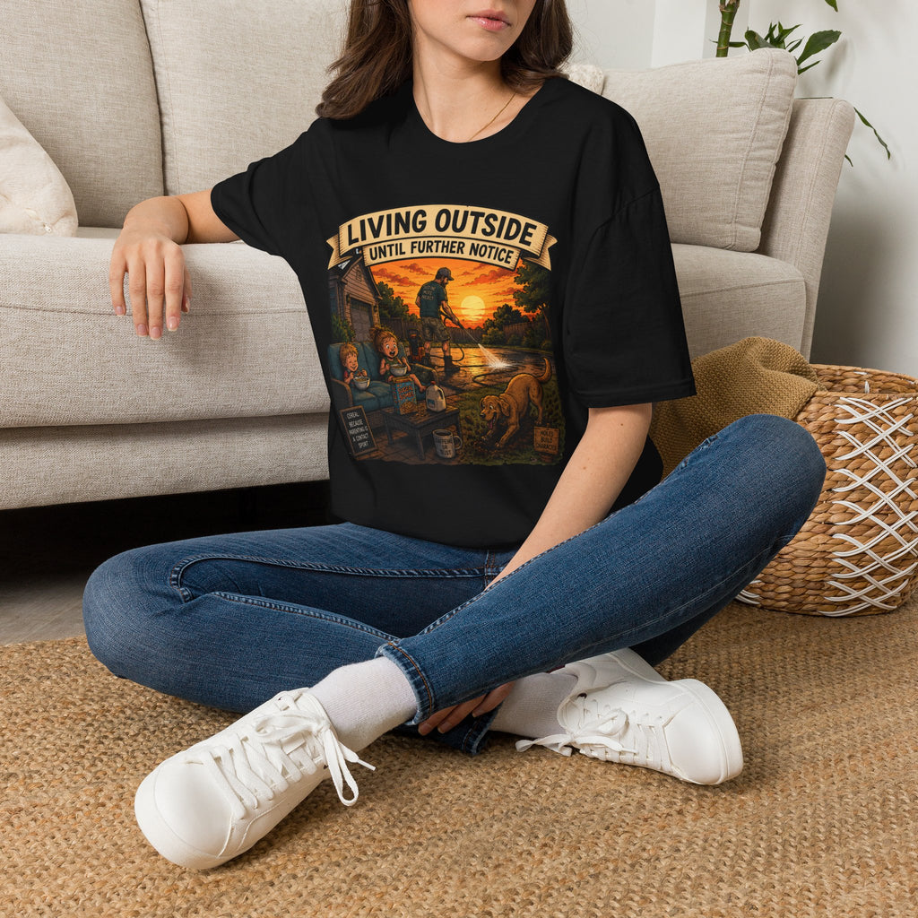 Living Outside Until Furter Notice. T-Shirt