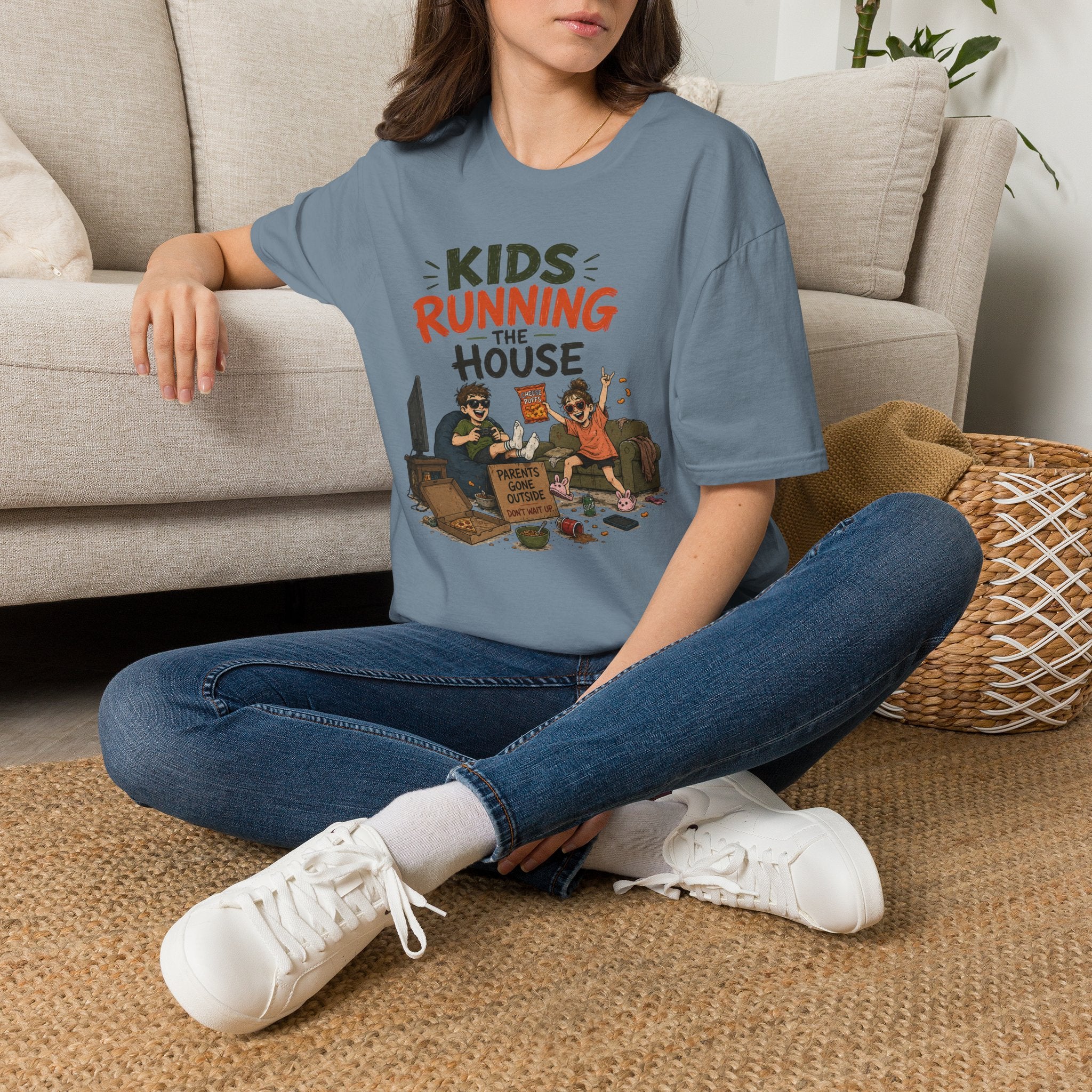Kids Running the House. Parents Gone Outside. T-Shirt
