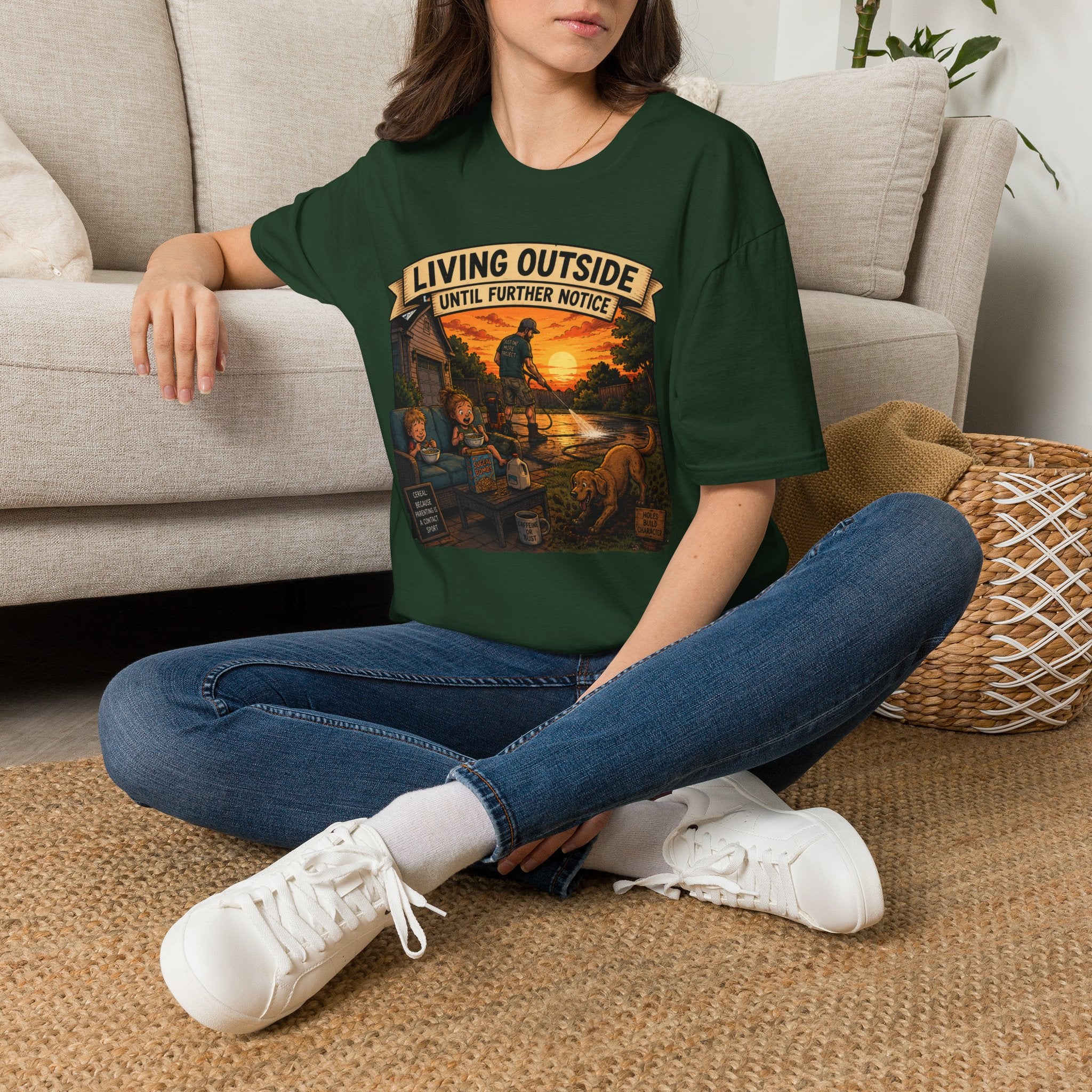 Living Outside Until Furter Notice. T-Shirt