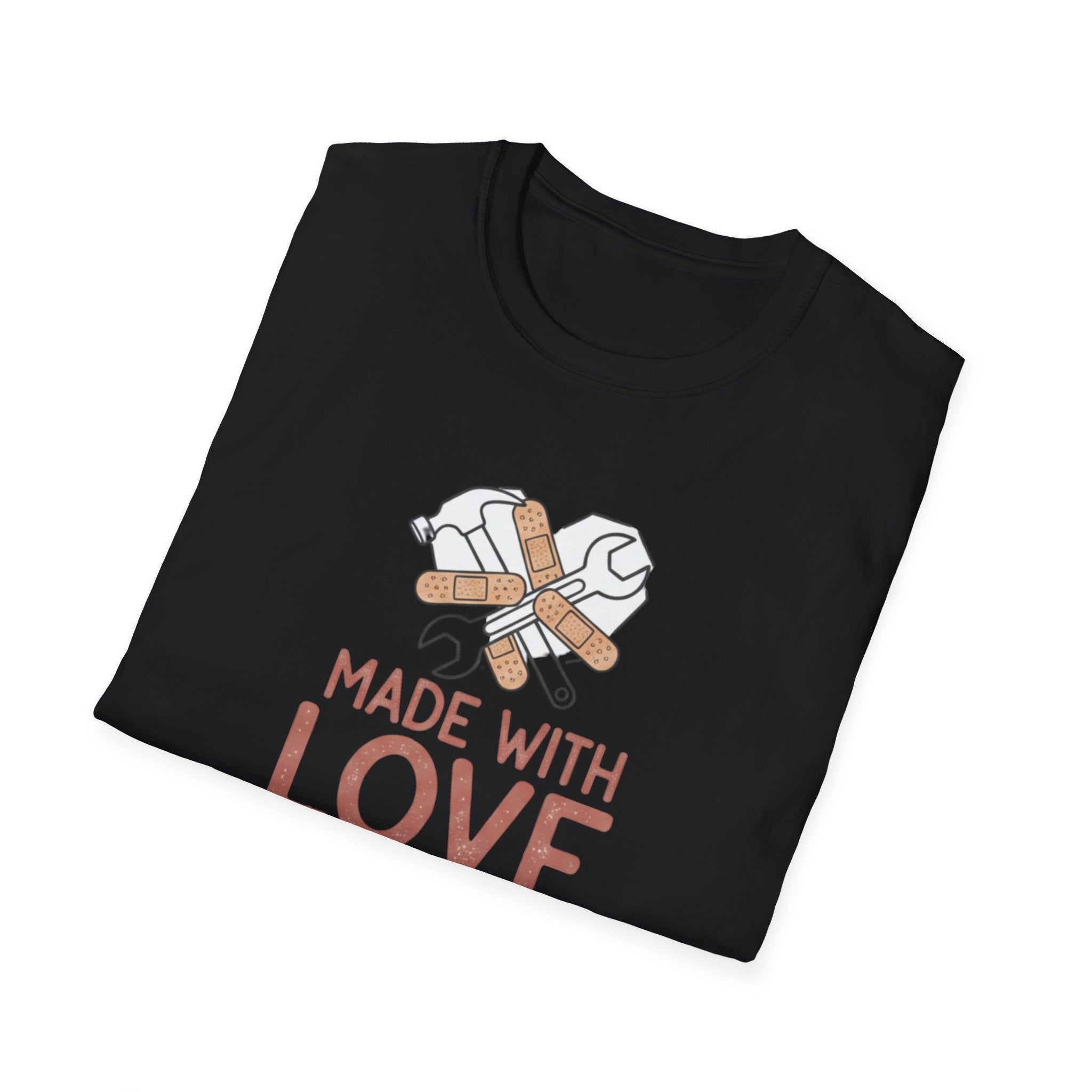 Made With Love and Band- Aids T-Shirt