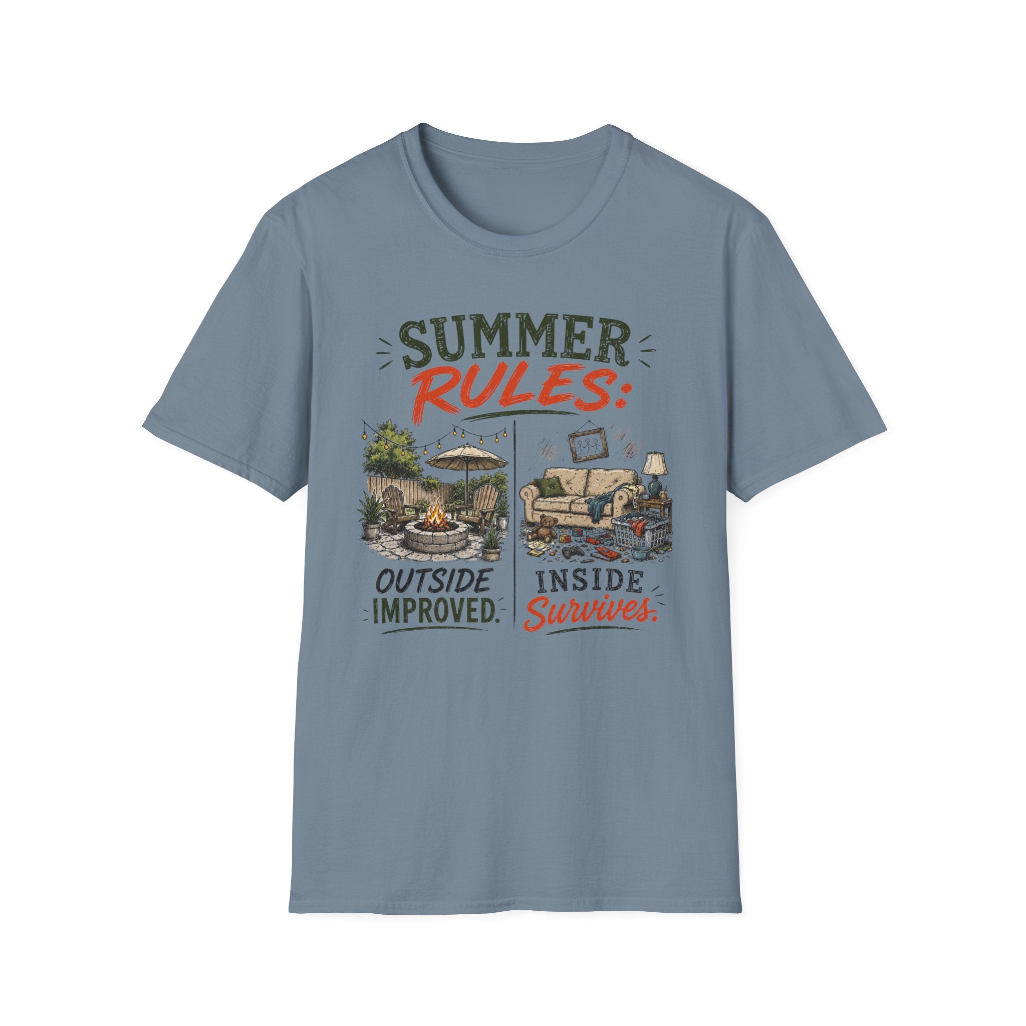Summer Rules Outside Improved. Inside Survives. T-shirt