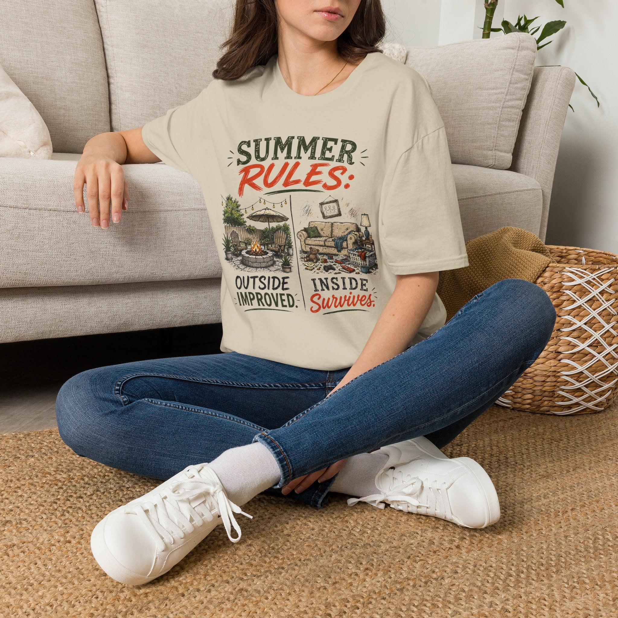 Summer Rules Outside Improved. Inside Survives. T-shirt
