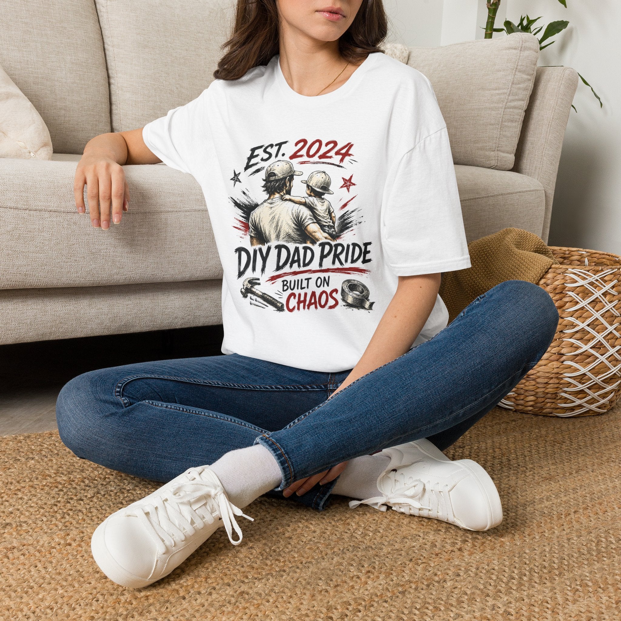 DIY DAD Pride Built on Chaos. T-Shirt
