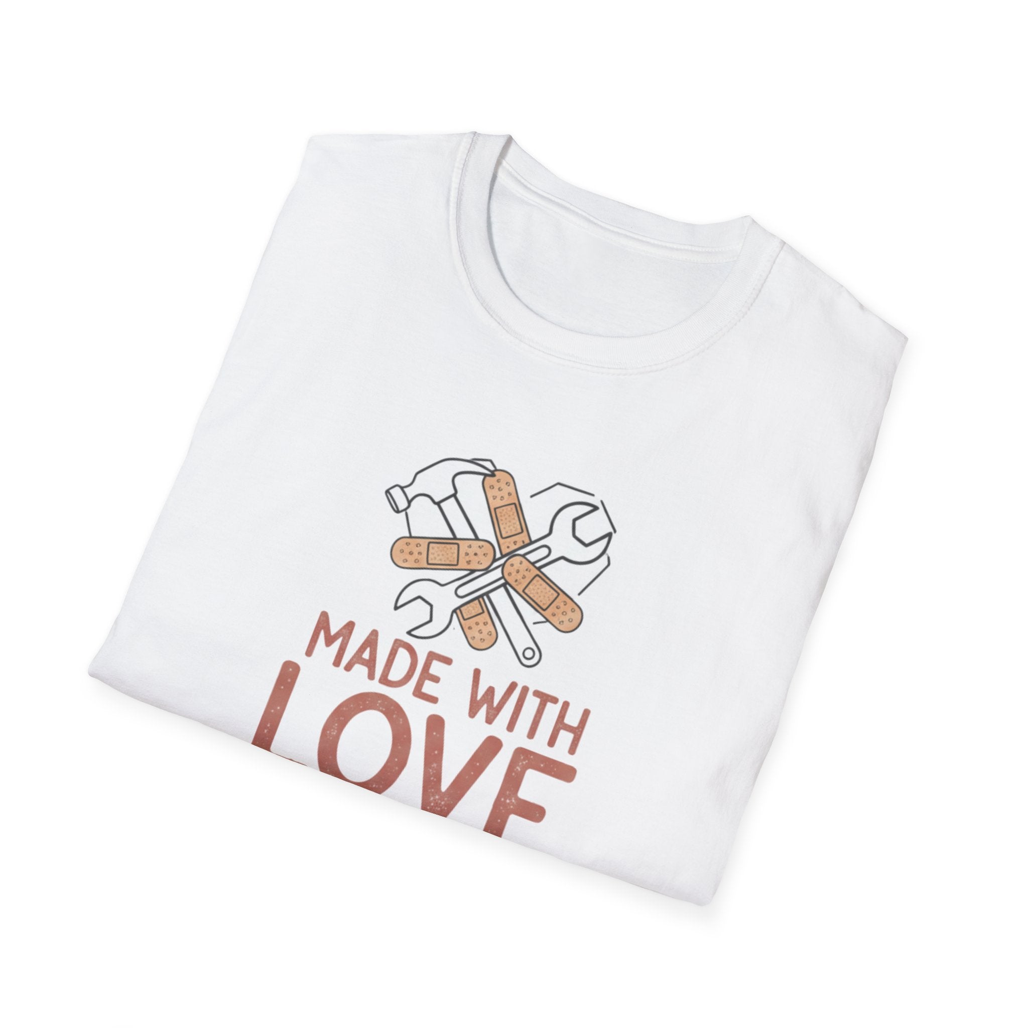 Made With Love and Band- Aids T-Shirt