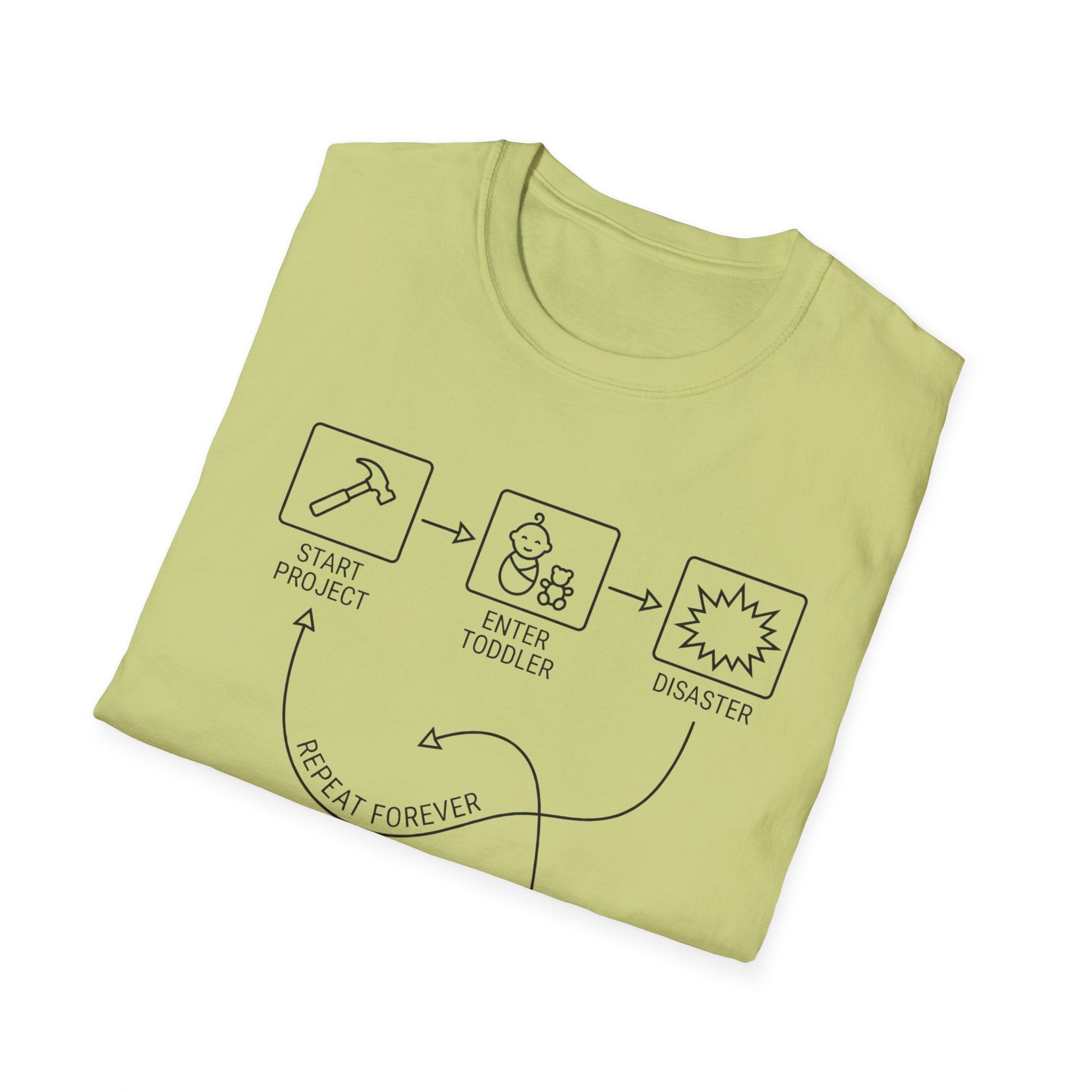 Start Project Enter Toddler- Disaster- Repeat Forever T-Shirt