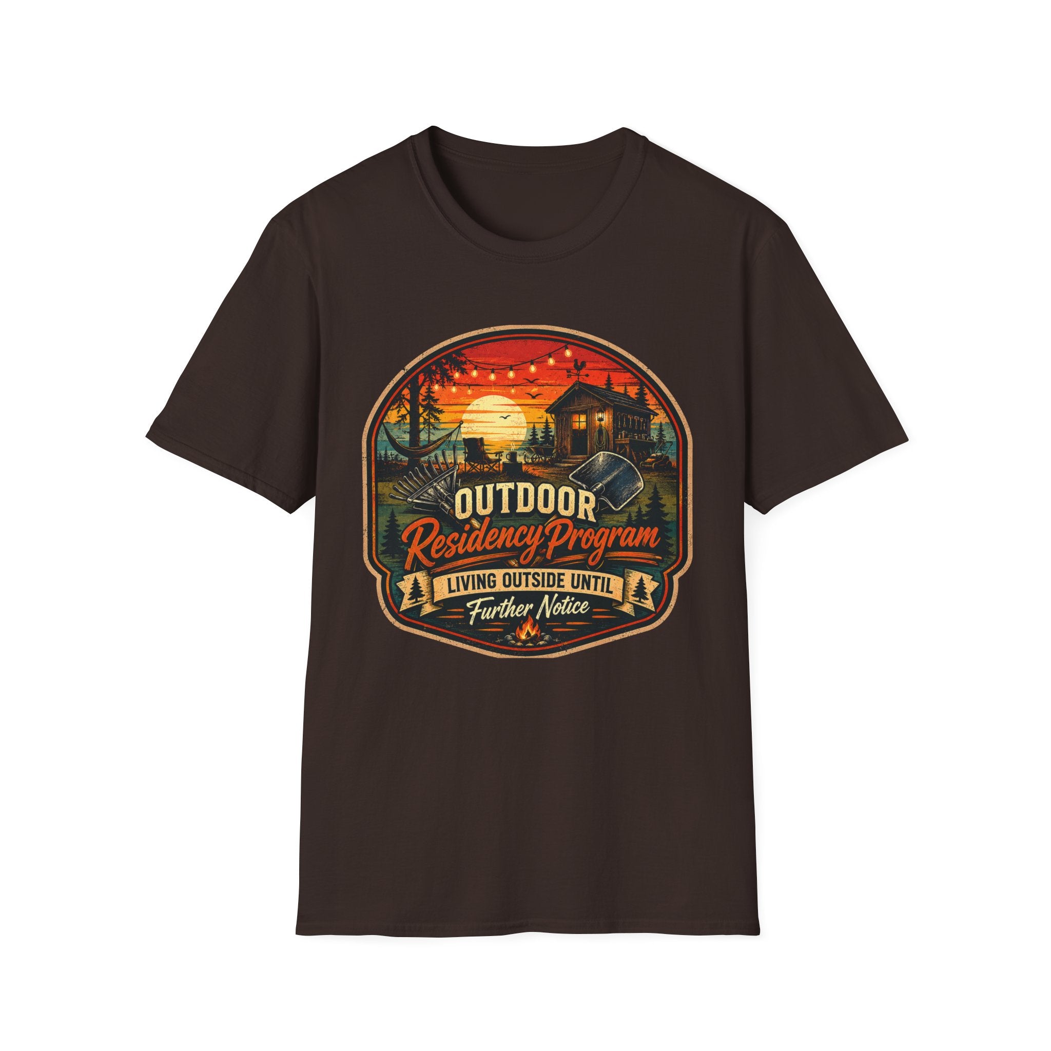 Outdoor Residency Program. Living Outside Until Furter Notice. T-Shirt