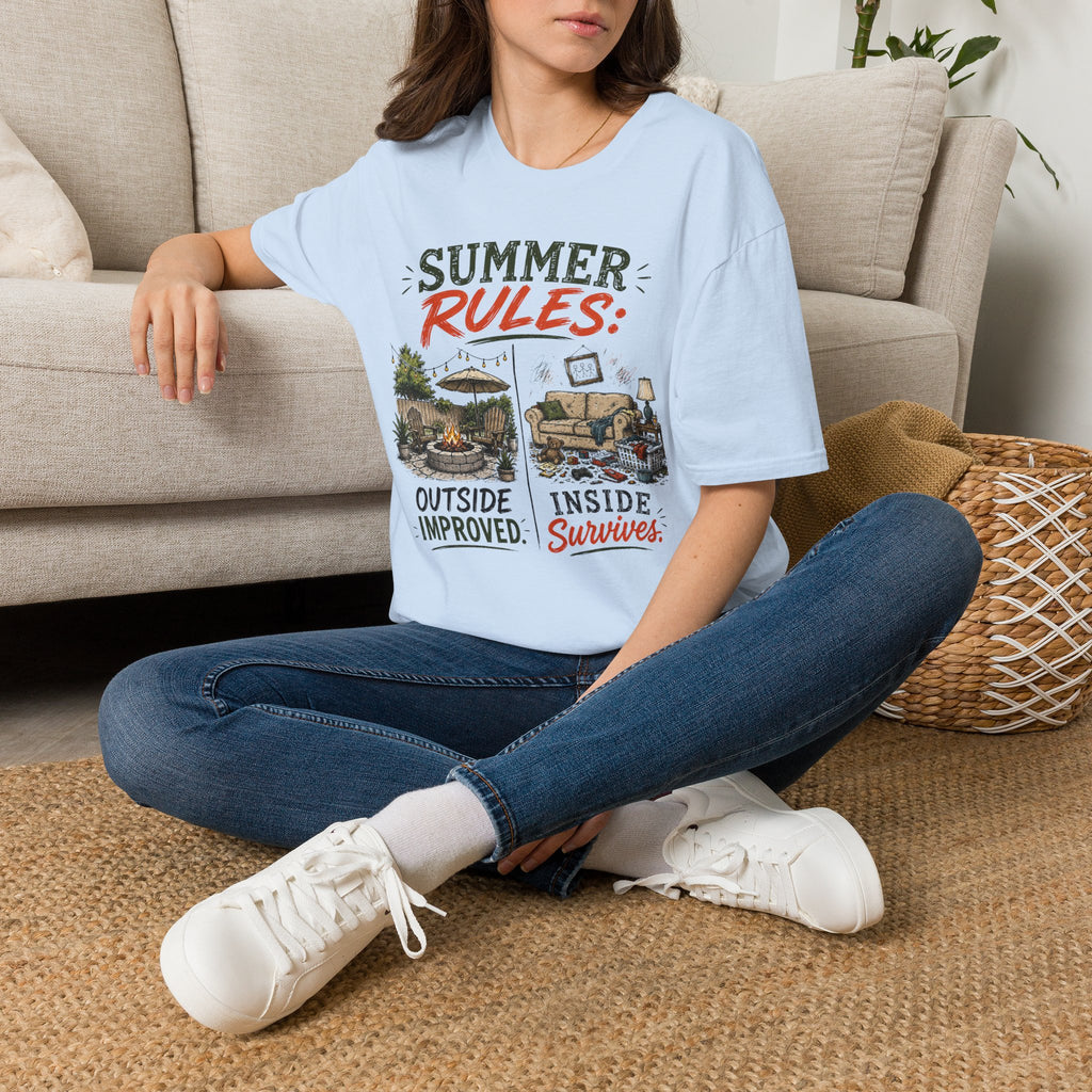 Summer Rules Outside Improved. Inside Survives. T-shirt