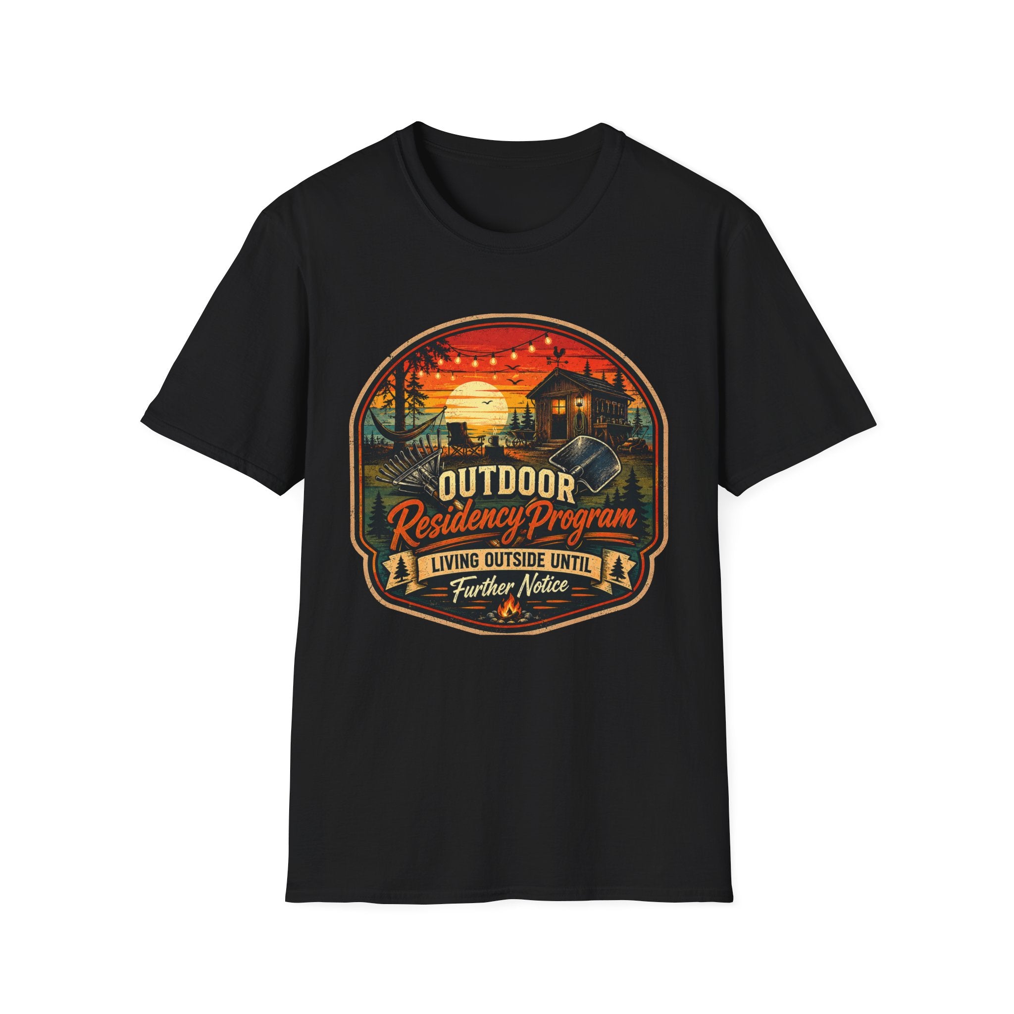 Outdoor Residency Program. Living Outside Until Furter Notice. T-Shirt