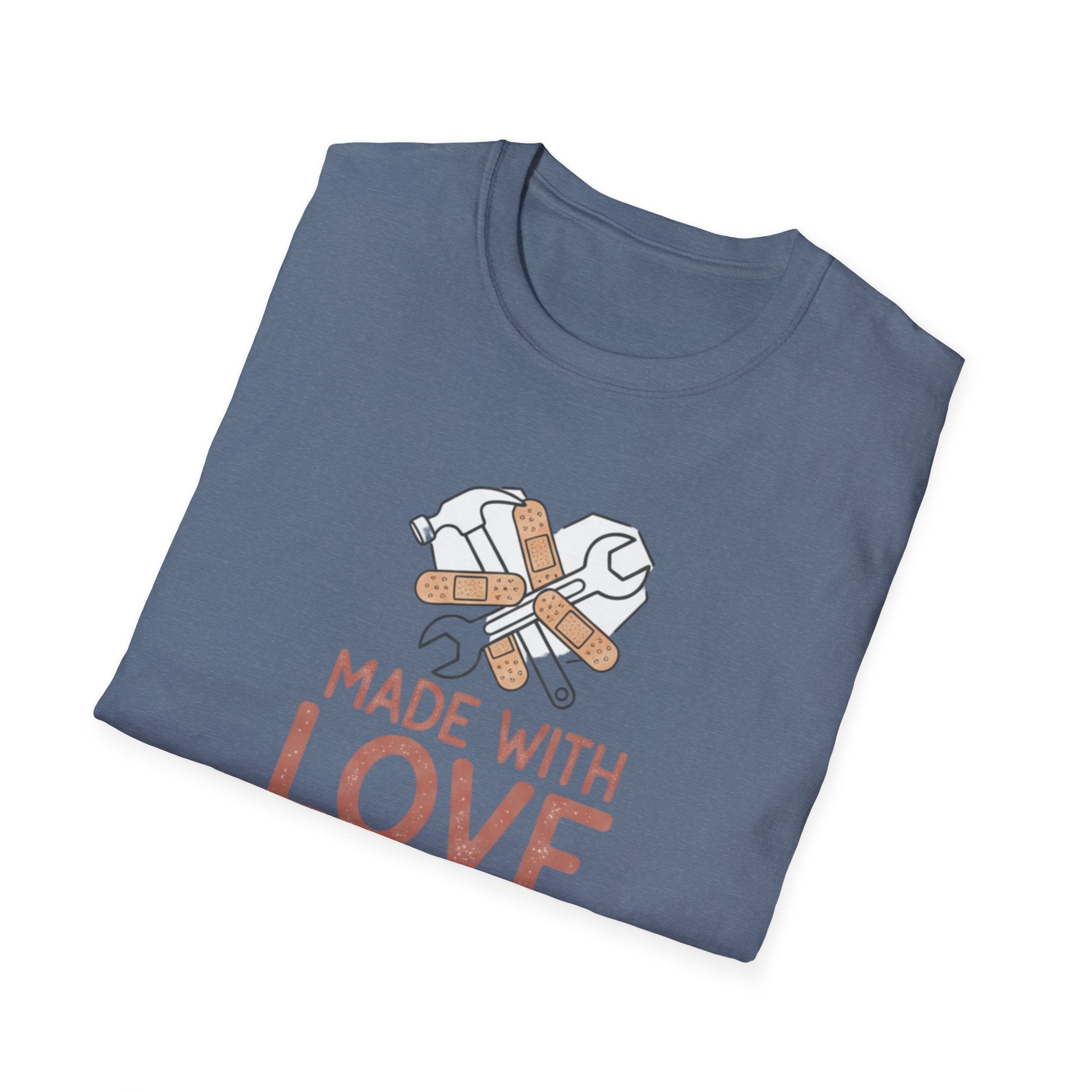 Made With Love and Band- Aids T-Shirt