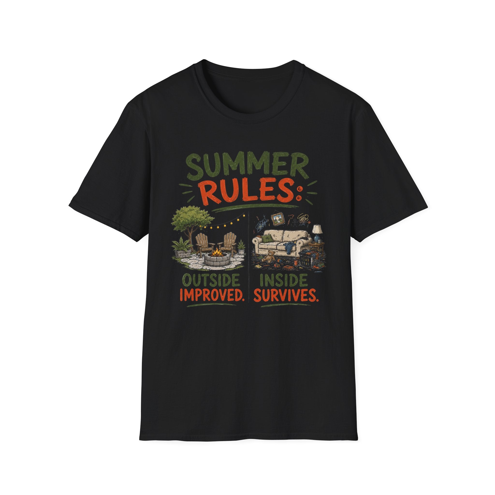 Summer Rules: Outside Improved. Inside Survives. T-Shirt