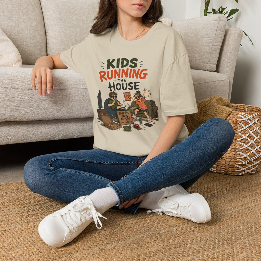 Kids Running the House. Parents Gone Outside. T-Shirt