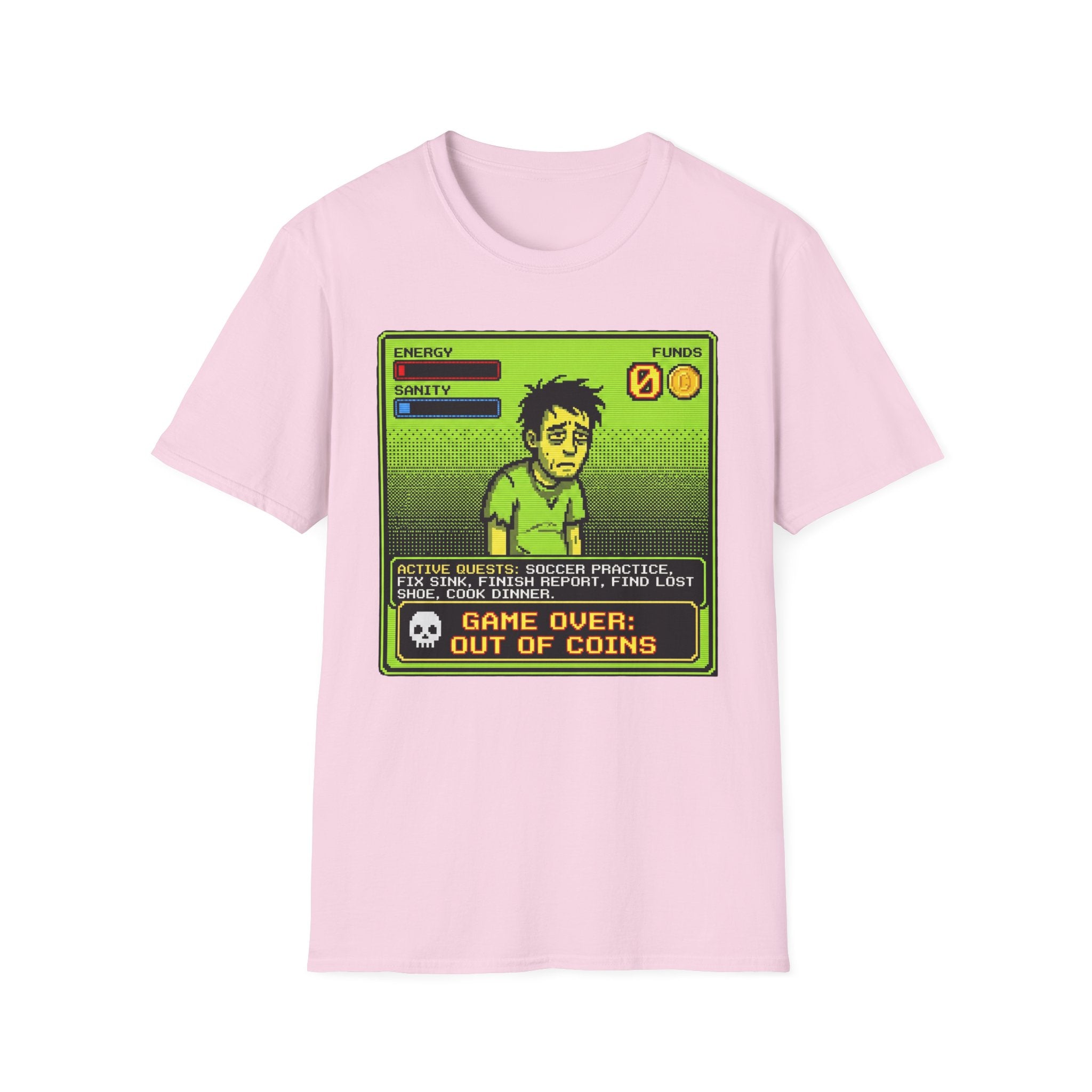 Game Over. Out of Coins T-Shirt
