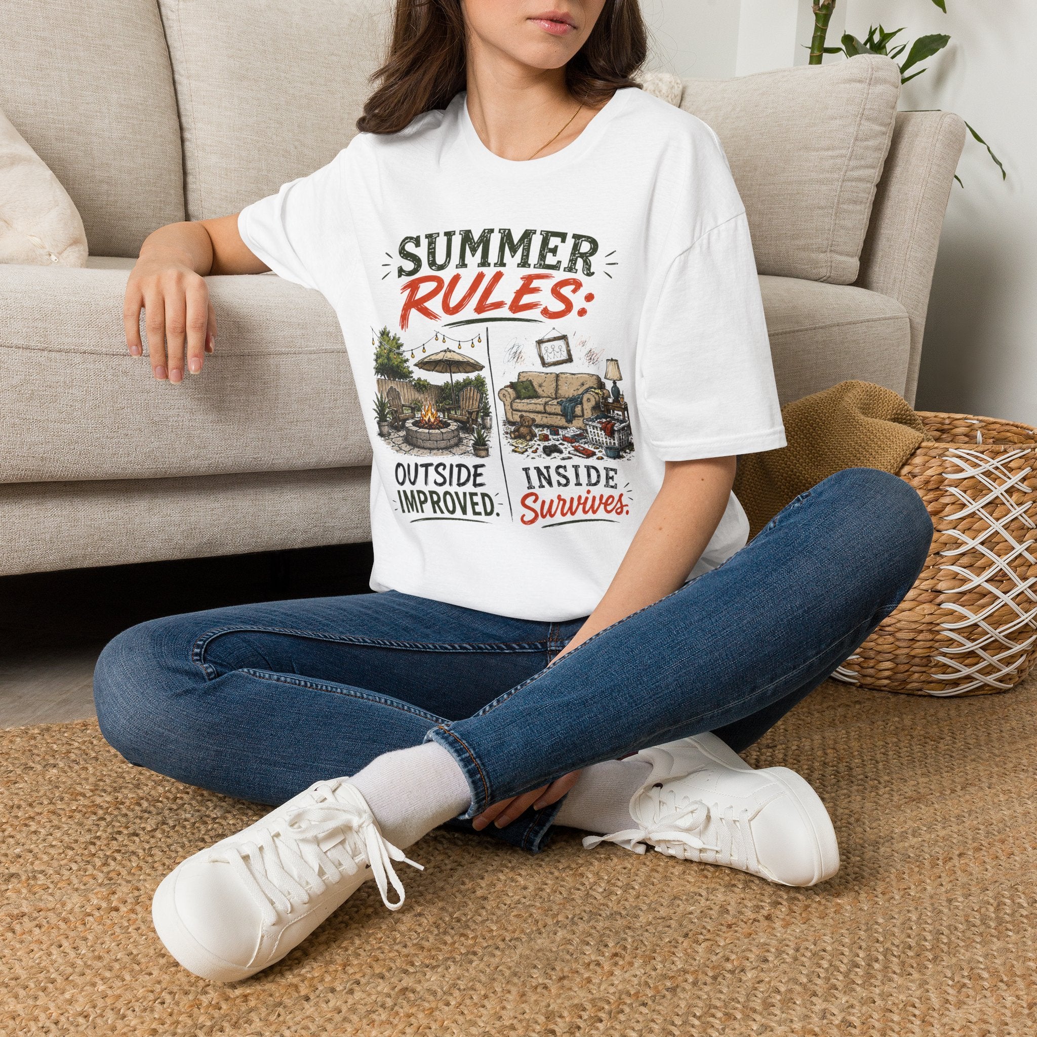 Summer Rules Outside Improved. Inside Survives. T-shirt