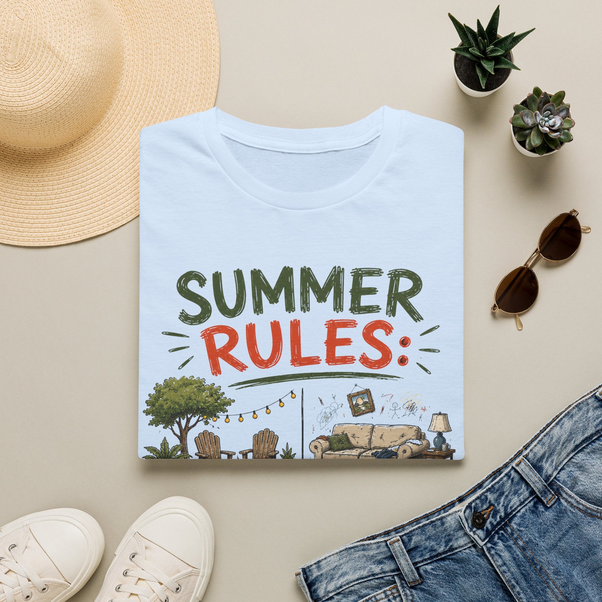 Summer Rules: Outside Improved. Inside Survives. T-Shirt